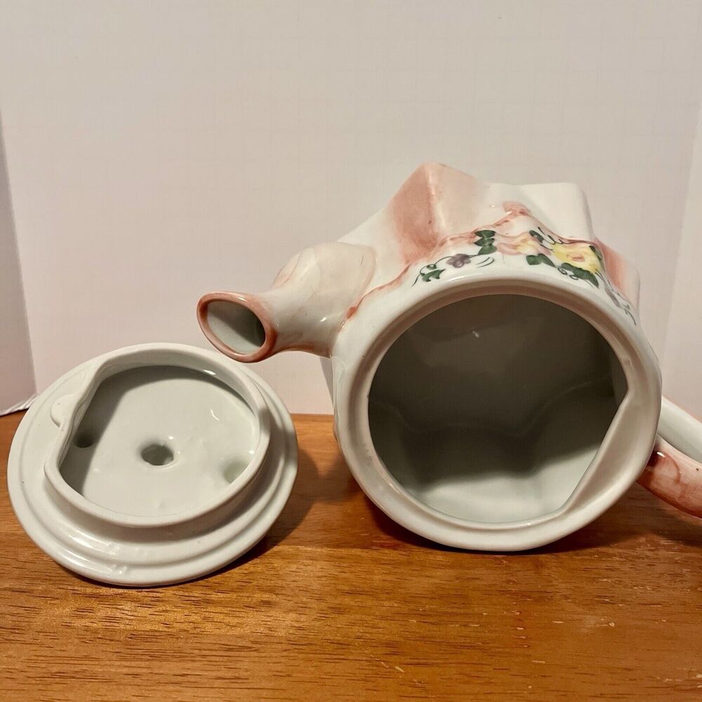 Yellow Rose Tea Party Teapot Andrea by Sadek Teapot Pink Miniature Store Sticker - Picture 7 of 9